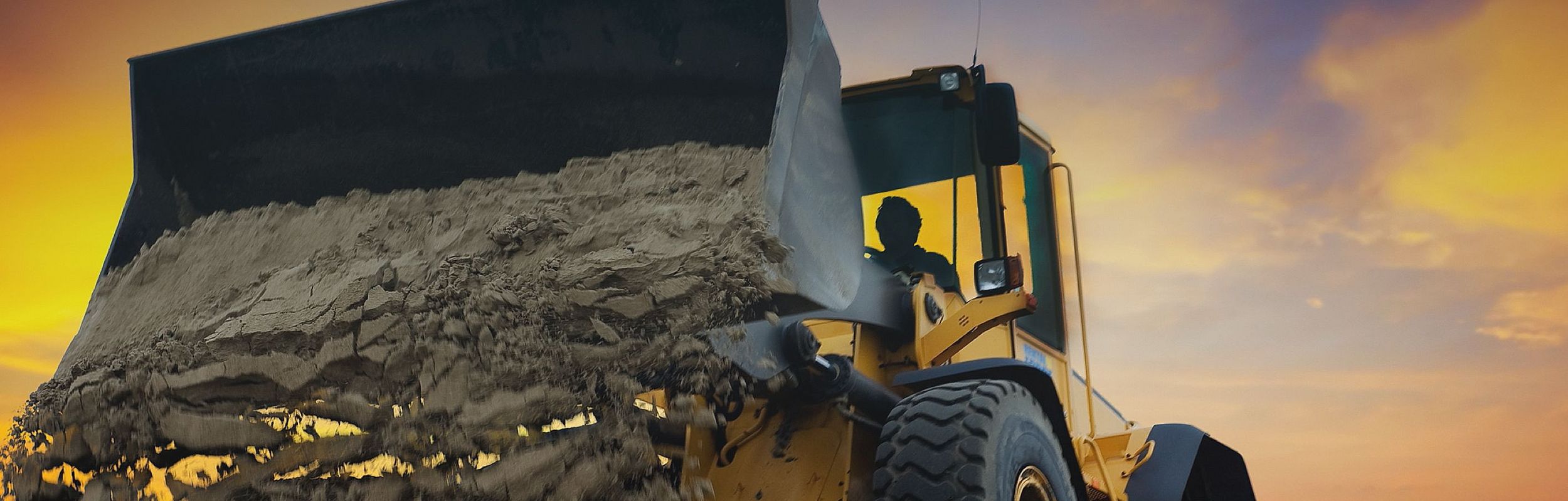 Bagger auf der Baustelle